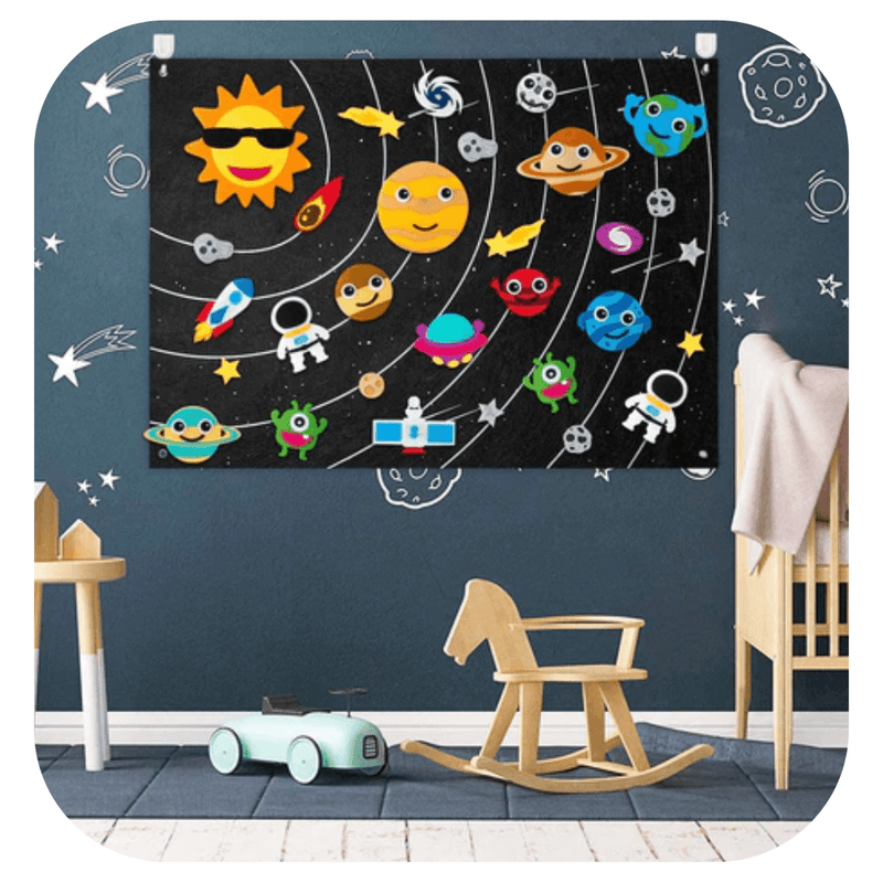 Quadro de Feltro Planetas Montessori