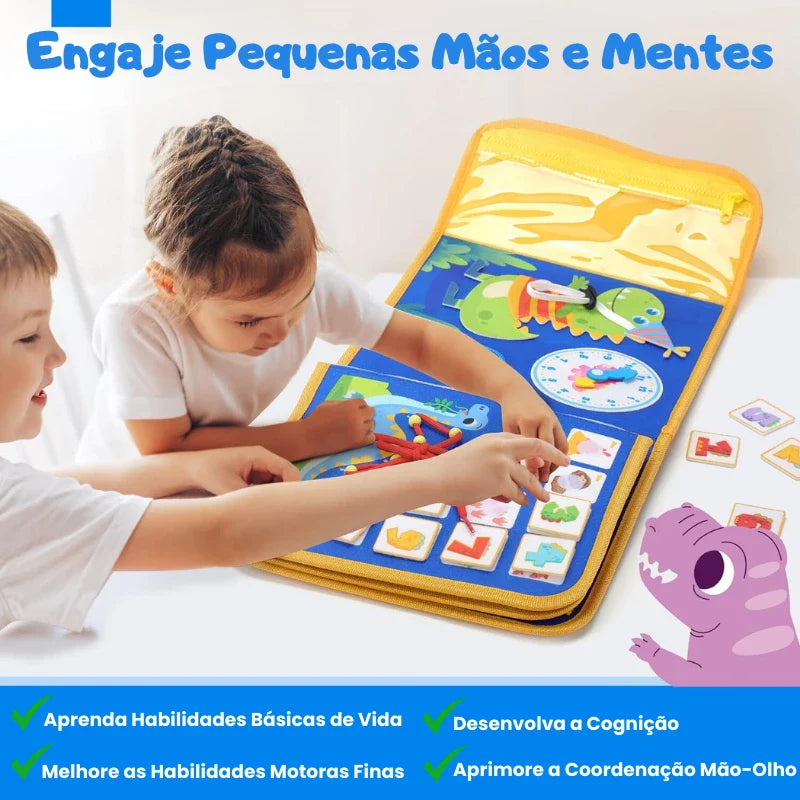 Brinquedo Educativo Montessori Mochila Sensorial de Habilidades