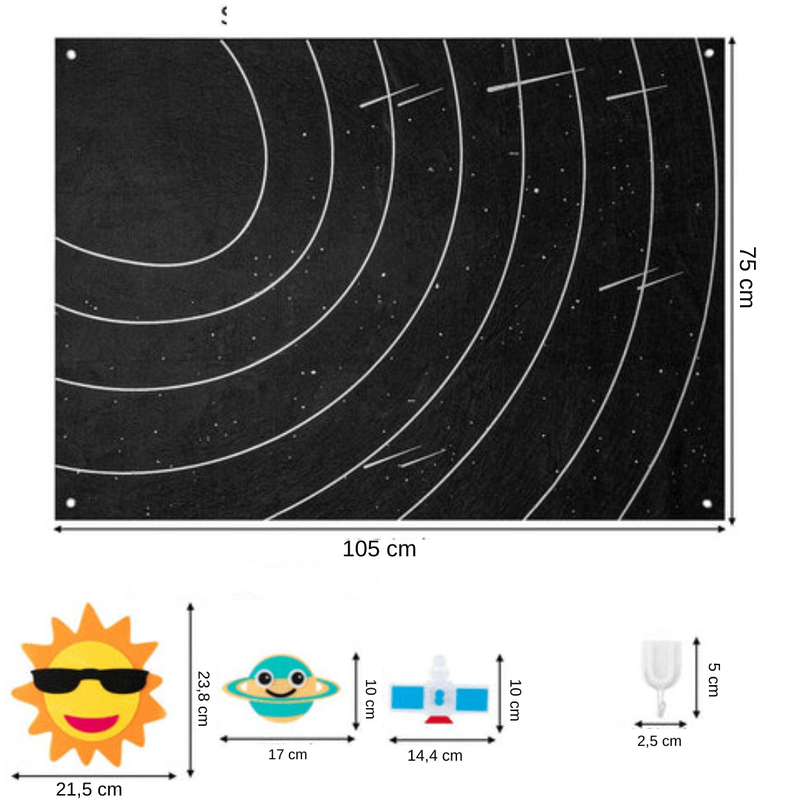 Quadro de Feltro Planetas Montessori