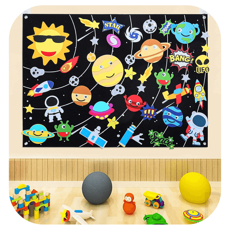 Quadro de Feltro Planetas Montessori