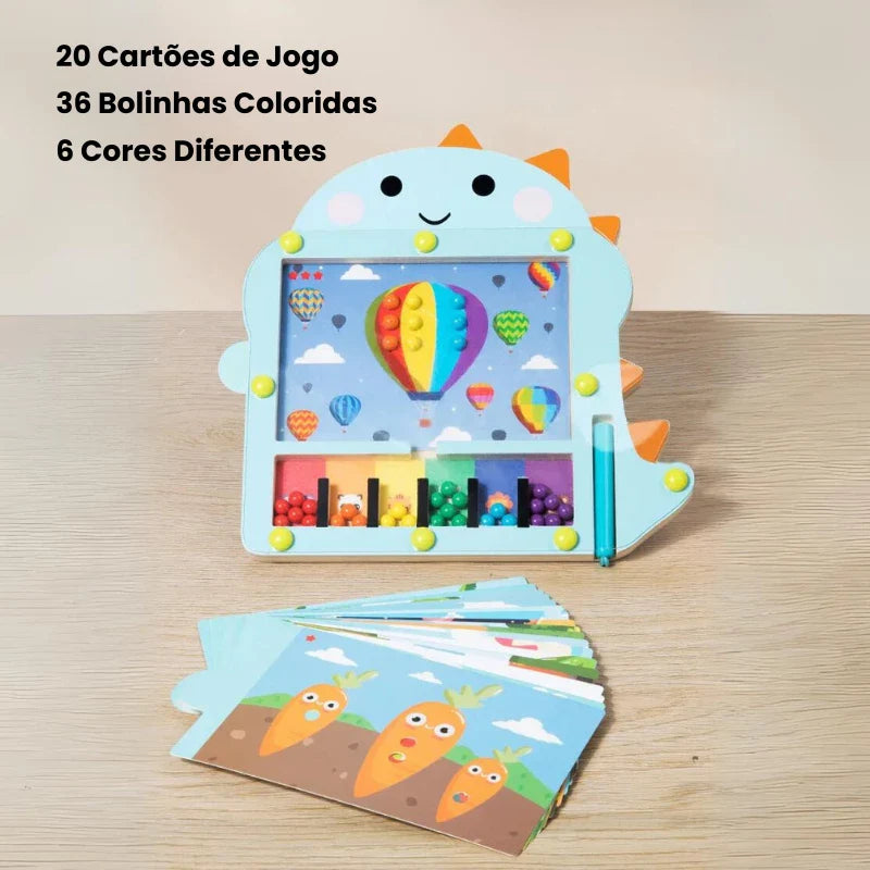 Brinquedo Montessori de Cores Dinossauro Magnético