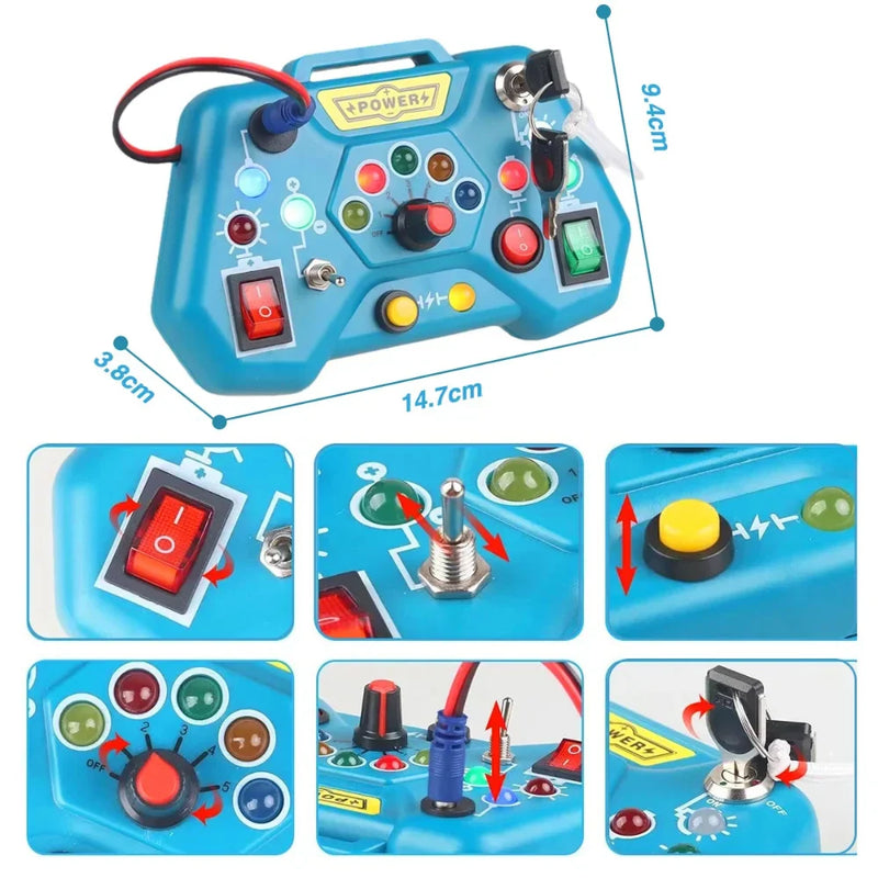 Brinquedo Educativo Montessori com Luz LED e Interruptor