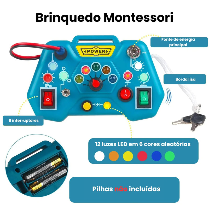 Brinquedo Educativo Montessori com Luz LED e Interruptor