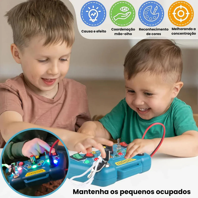 Brinquedo Educativo Montessori com Luz LED e Interruptor