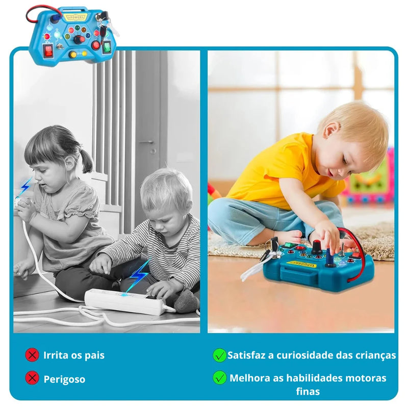 Brinquedo Educativo Montessori com Luz LED e Interruptor