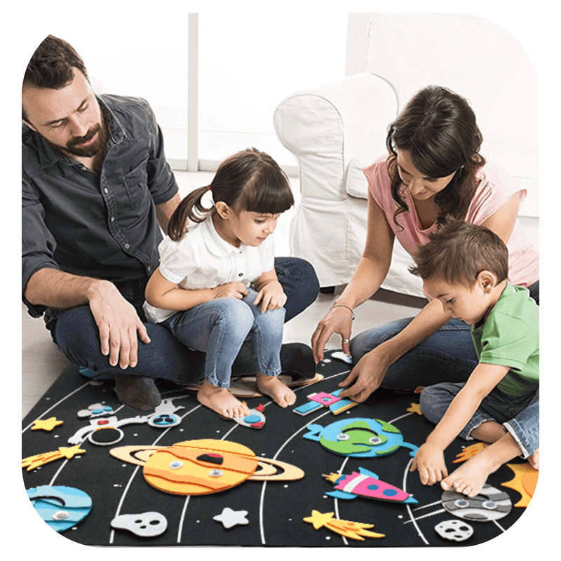 Quadro de Feltro Planetas Montessori