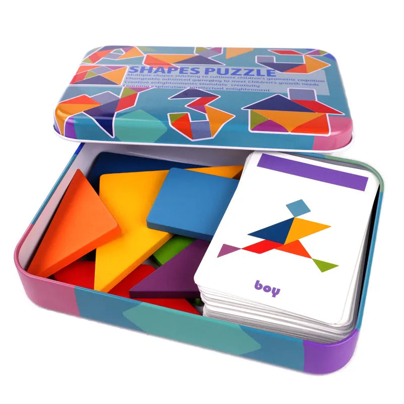 Tangram Colorido - Jogo Educativo Montessori em 3D