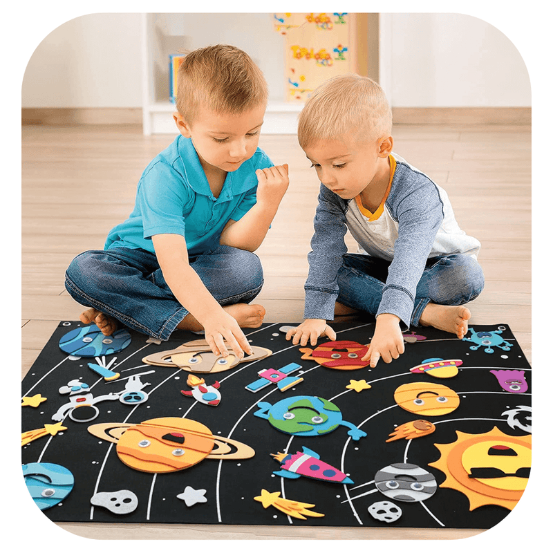 Quadro de Feltro Planetas Montessori