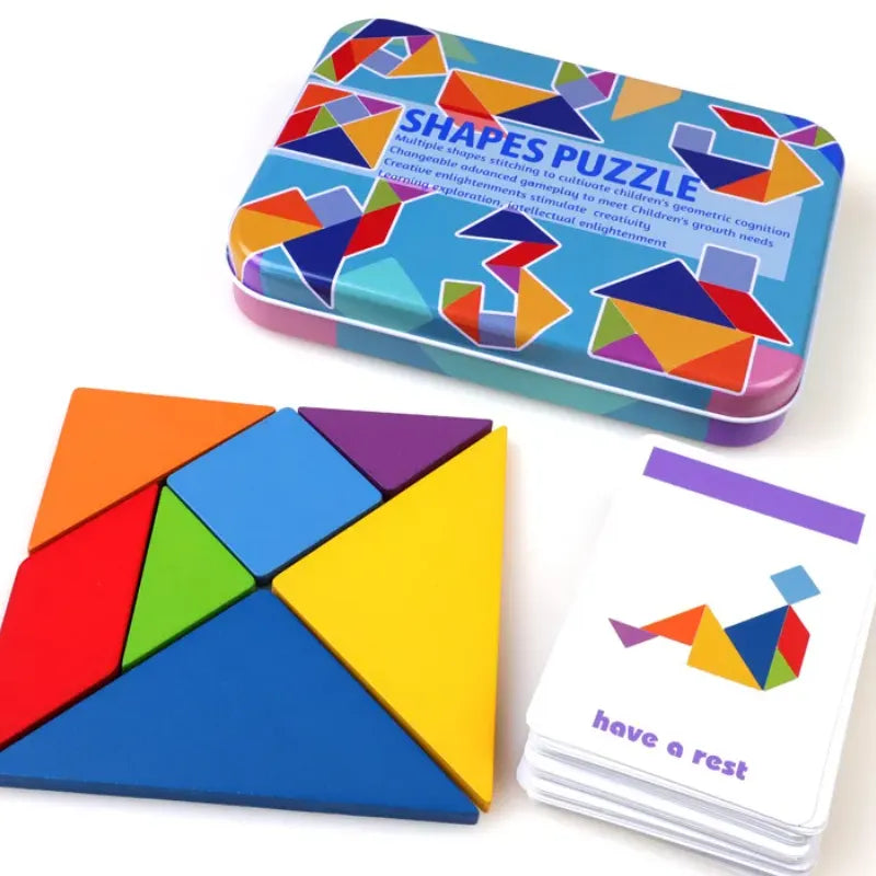 Tangram Colorido - Jogo Educativo Montessori em 3D