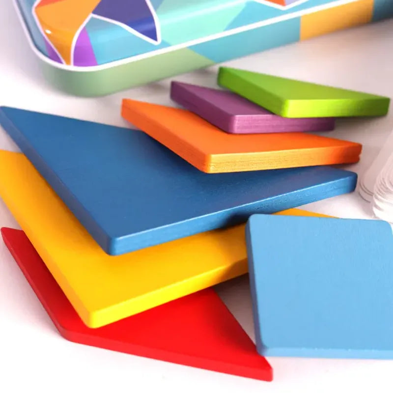 Tangram Colorido - Jogo Educativo Montessori em 3D