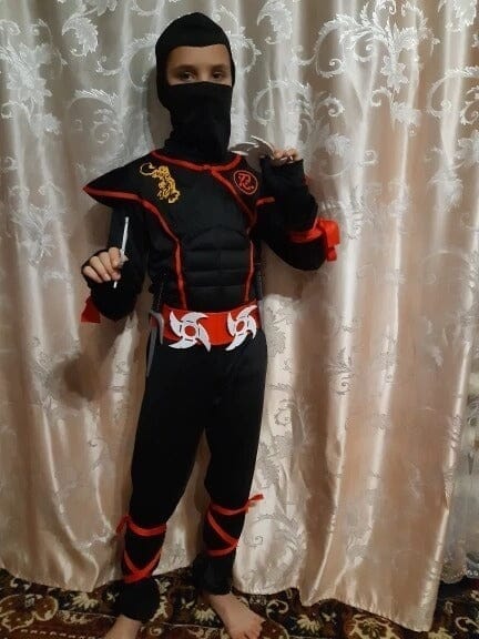 Fantasia Infantil Ninja Black Dragon Cosplay